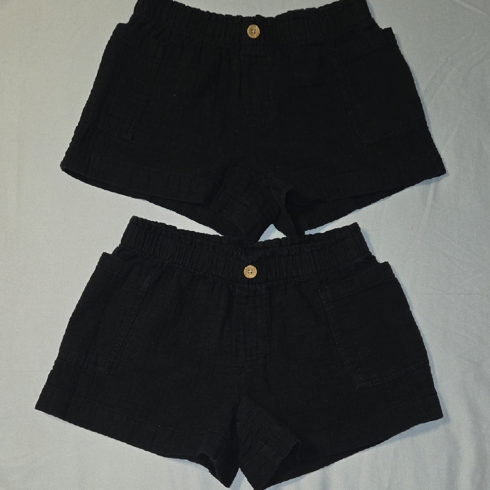 Set of 2 Old Navy Black Elastic-Waist Girls' Shorts with Pockets